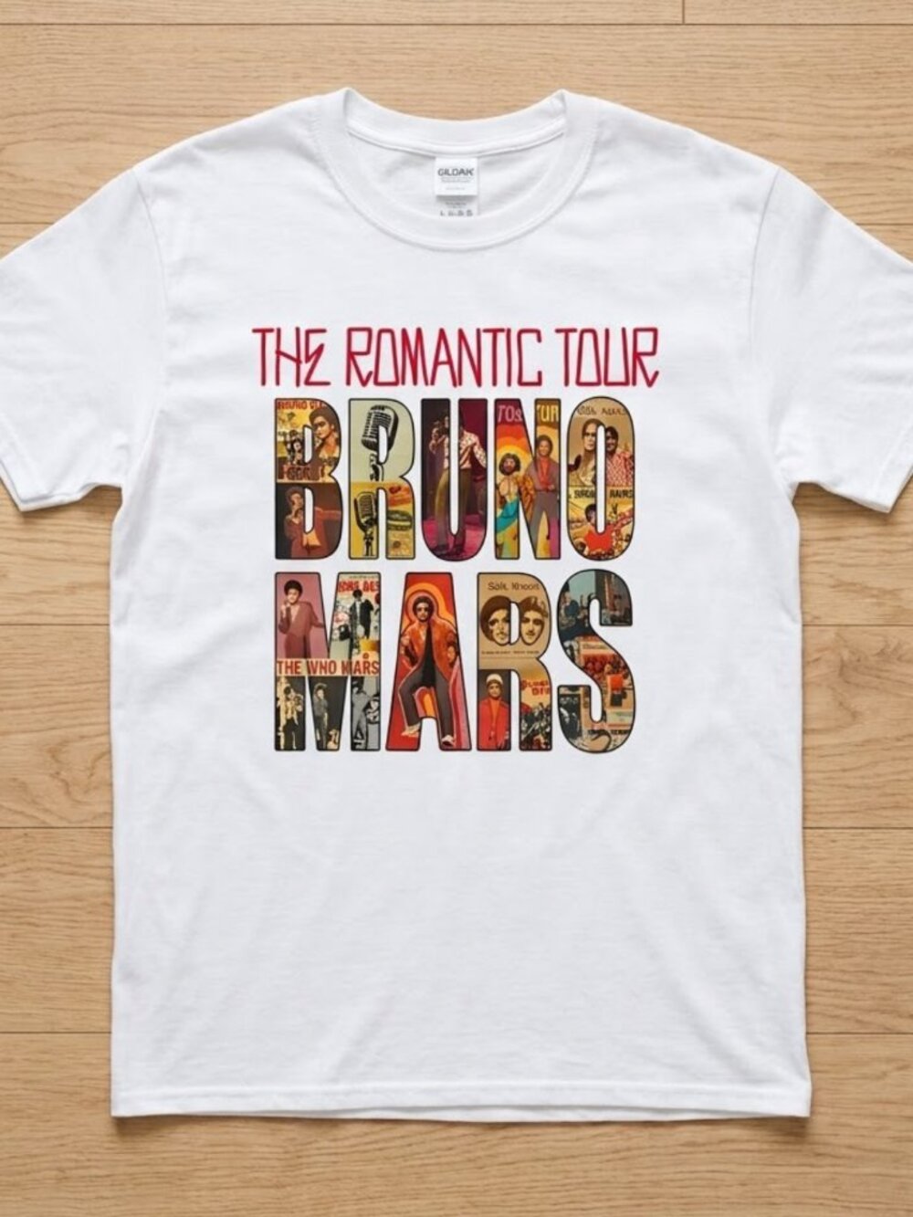 Bruno Mars The Romantic Tour 2026 Concert T Shirt Music Fan Unisex Reprint